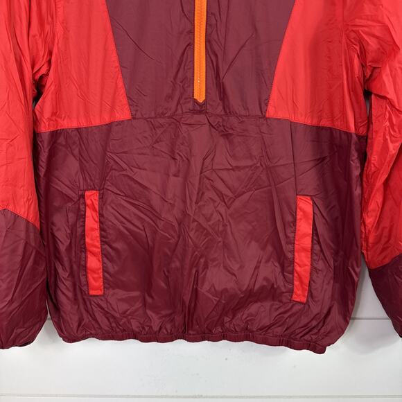Lands End Colorblock 1/2 Zip Pullover Hoodie Jacket Red Maroon sz L 14-16 - Picture 3 of 7